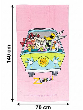 Telo Mare Looney Tunes Warner Bros. 100 anni 70x140cm – Edizione Collezione – 100% Cotone