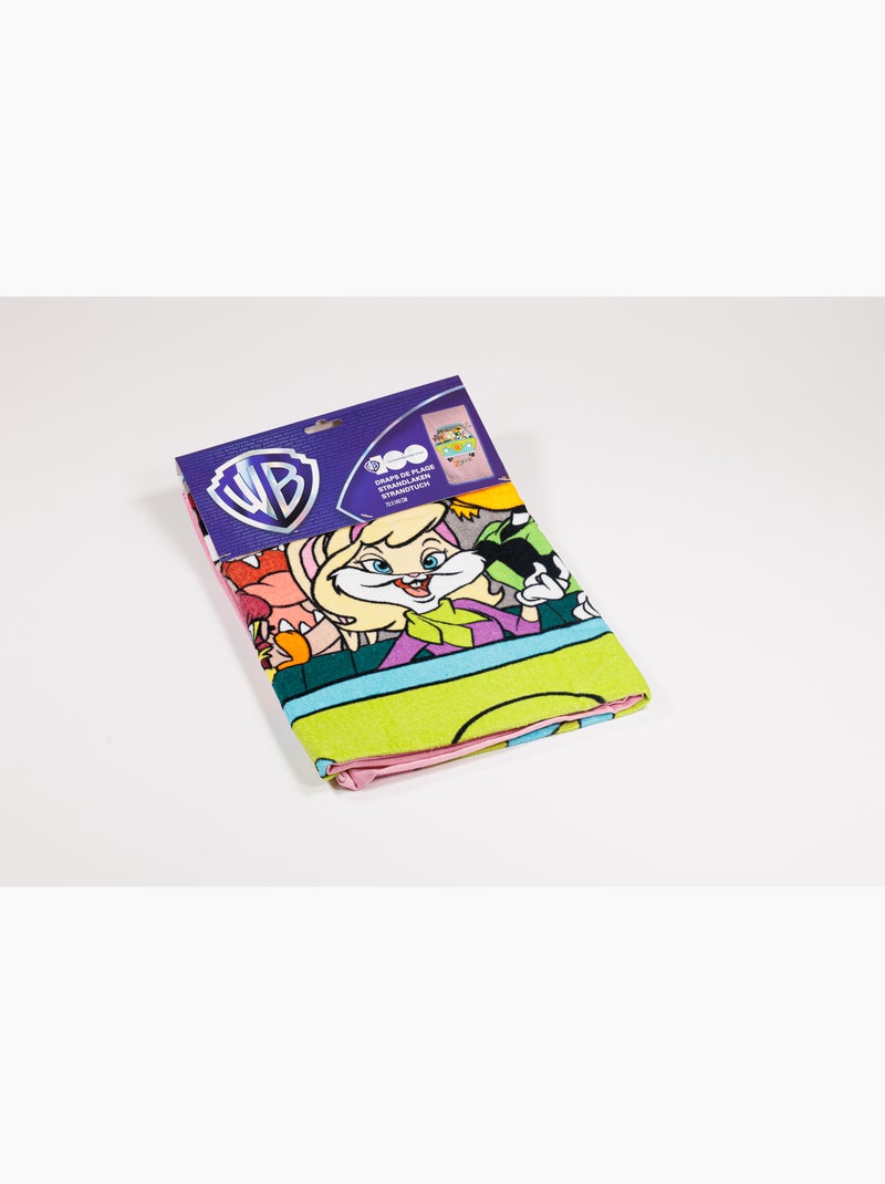Telo Mare Looney Tunes Warner Bros. 100 anni 70x140cm – Edizione Collezione – 100% Cotone Nero Rosa - Kiabi