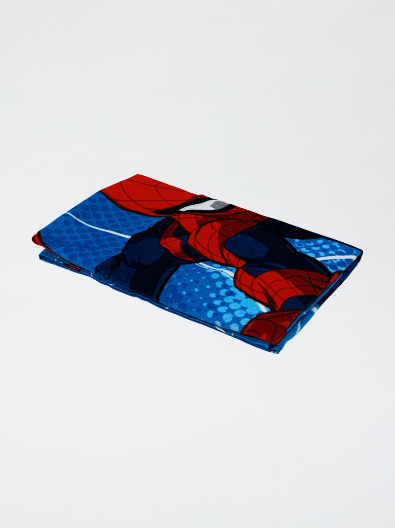 Telo mare 'Marvel' 'Spiderman' in cotone 70x140 cm Blu - Kiabi