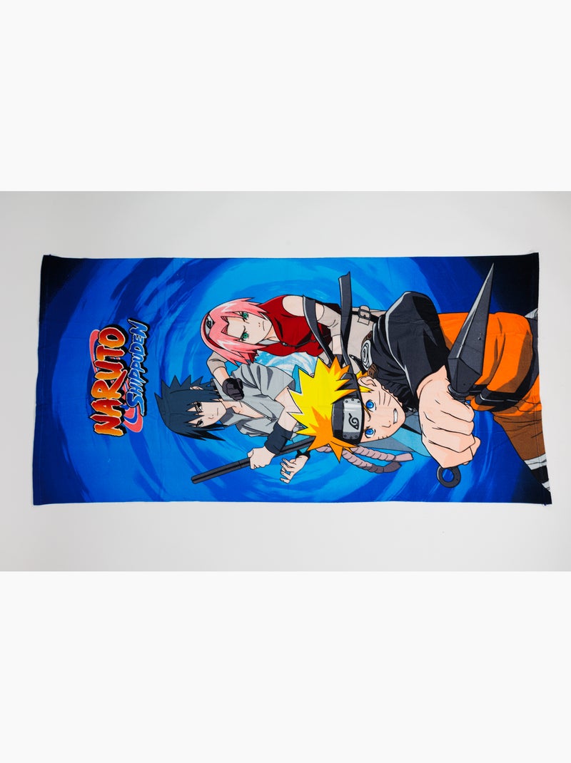 Telo Mare Naruto Shippuden 70x140 cm 100% Poliestere Nero Blu Nero - Kiabi