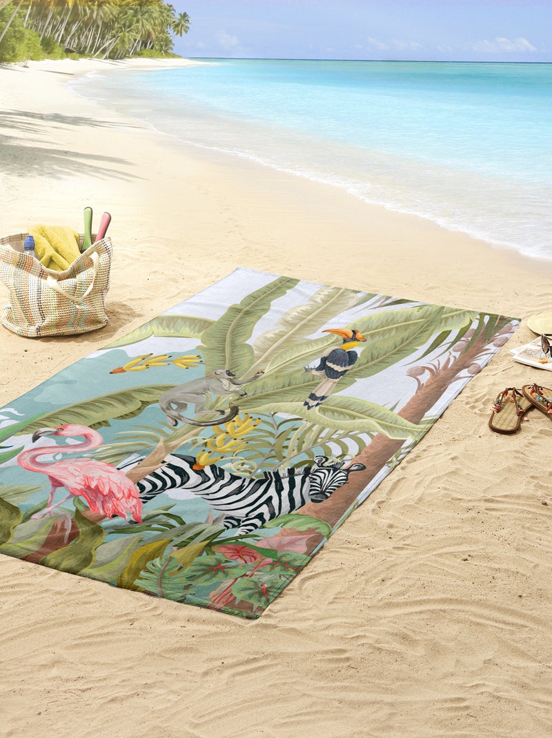 Telo mare stampa jungle - VERDE - Kiabi