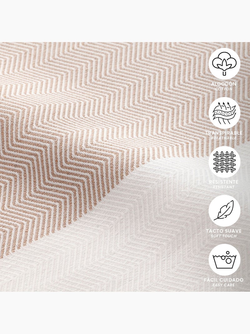 Telo pareo da spiaggia, tessuto in rilievo, fouta - Gamusi. Beige - Kiabi