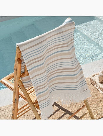 Telo pareo da spiaggia, tessuto in rilievo, fouta - Gamusi.