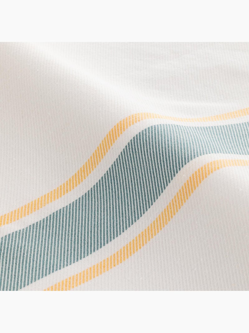 Telo pareo da spiaggia, tessuto in rilievo, fouta - Gamusi. Bianco Verde - Kiabi