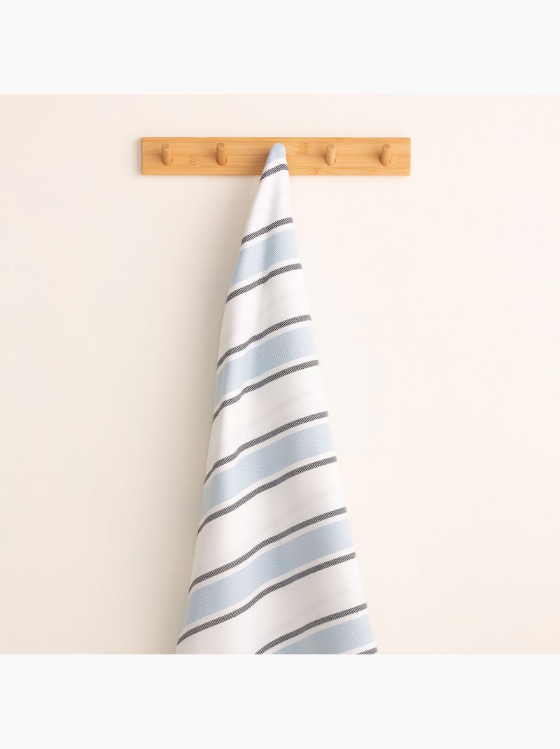 Telo pareo da spiaggia, tessuto in rilievo, fouta - Gamusi. Blu cielo - Kiabi