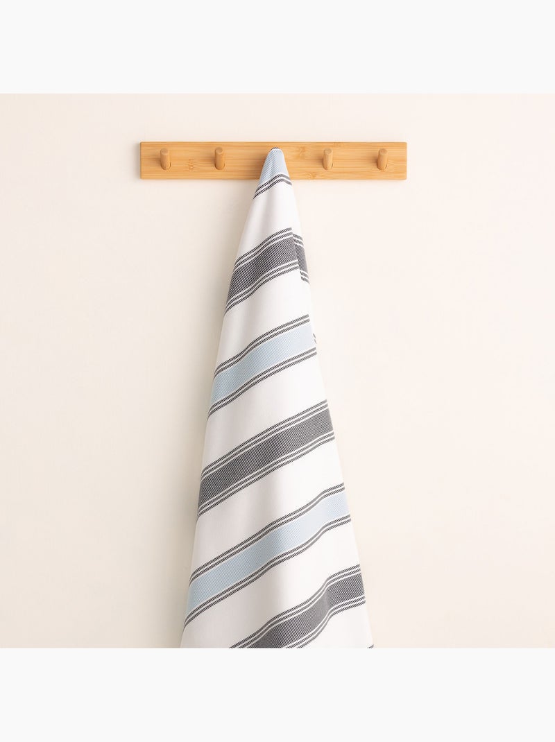 Telo pareo da spiaggia, tessuto in rilievo, fouta - Gamusi. Blu marino - Kiabi