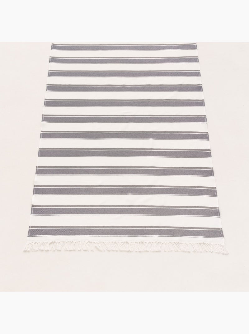 Telo pareo da spiaggia, tessuto in rilievo, fouta - Gamusi. Blu marino - Kiabi