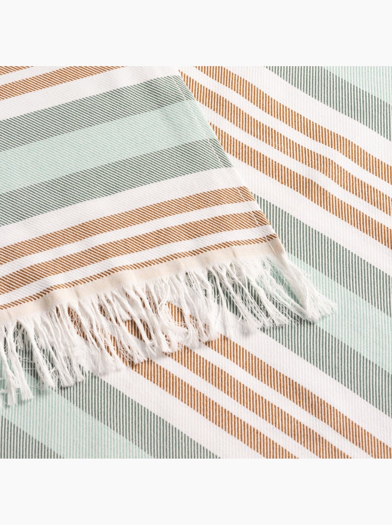 Telo pareo da spiaggia, tessuto in rilievo, fouta - Gamusi. Cammello - Kiabi