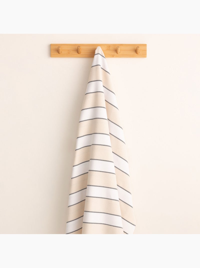 Telo pareo da spiaggia, tessuto in rilievo, fouta - Gamusi. Ecru - Kiabi