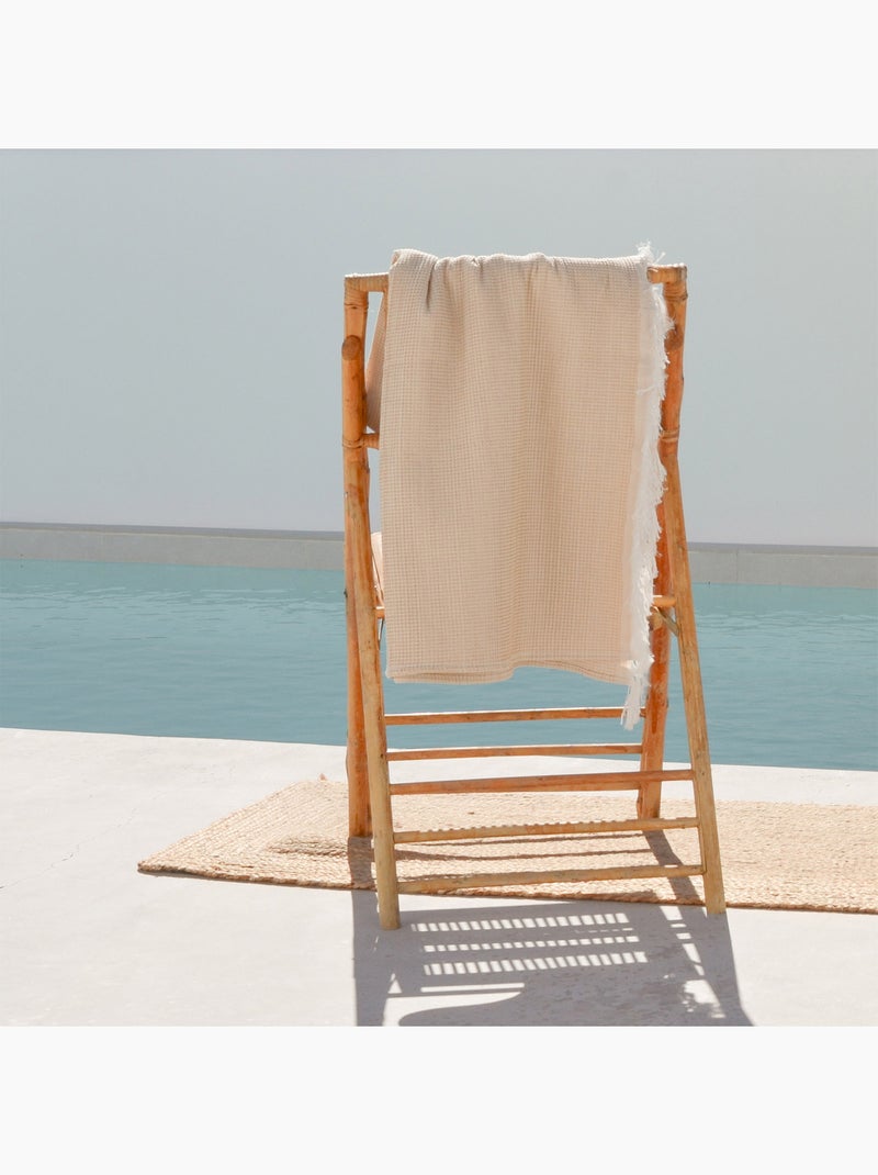 Telo pareo da spiaggia, tessuto nido, fouta - Gamusi. Beige - Kiabi