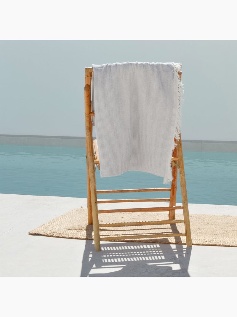 Telo pareo da spiaggia, tessuto nido, fouta - Gamusi. Grigio chiaro - Kiabi