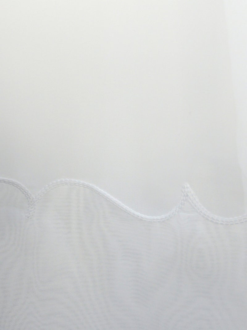 Telo ricamato con treccia arricciata in stile Cornely Bianco - Kiabi