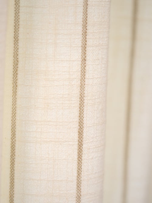 Tenda 100% cotone a righe beige LOURMARIN - Kiabi