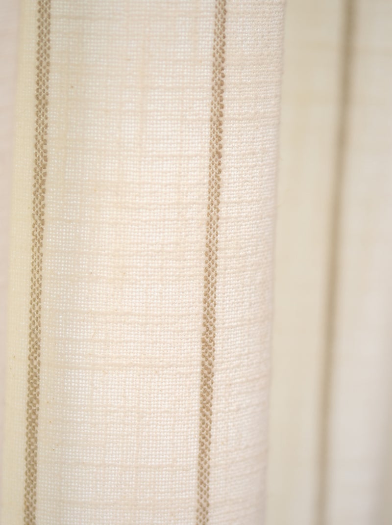 Tenda 100% cotone a righe beige LOURMARIN Beige - Kiabi