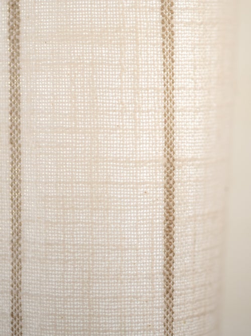 Tenda 100% cotone a righe beige LOURMARIN - Kiabi
