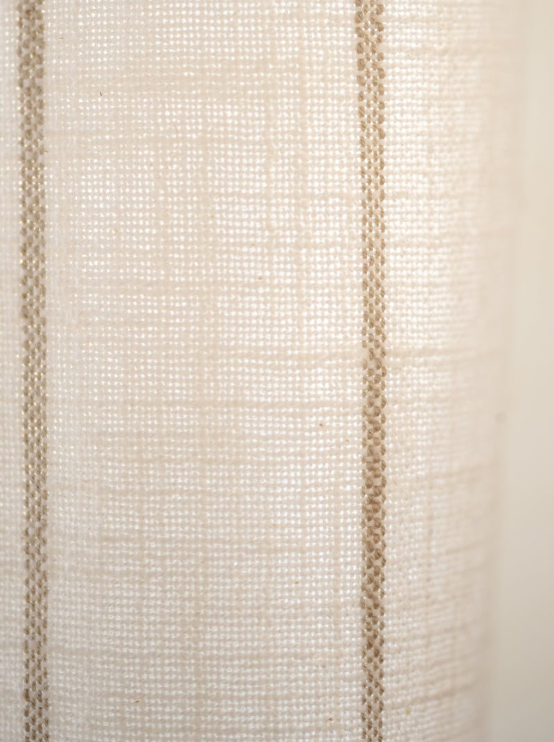 Tenda 100% cotone a righe beige LOURMARIN Beige - Kiabi