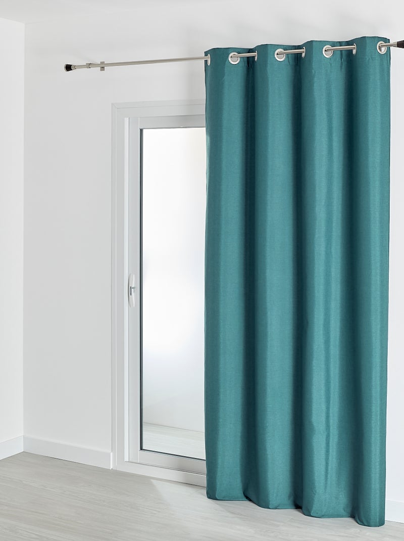 Tenda 100% oscurante effetto screziato Blu pavone - Kiabi
