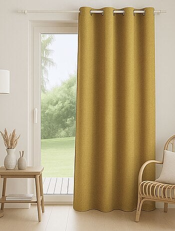Tenda 100% oscurante rivestita in lino