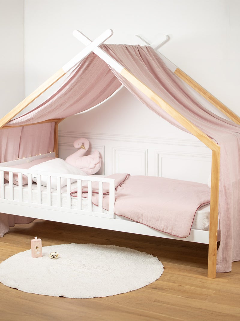 Tenda a baldacchino casetta in mussola di cotone jeanne | sevira kids | sevira kids Rosa - Kiabi