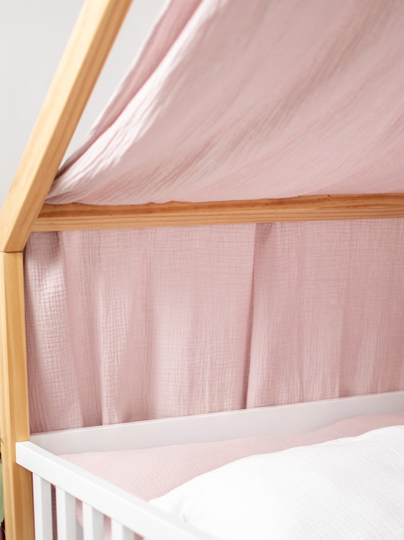 Tenda a baldacchino casetta in mussola di cotone jeanne | sevira kids | sevira kids Rosa - Kiabi