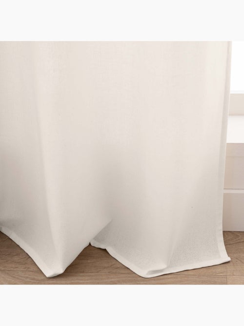 Tenda a occhielli in policotone con top grafico a fogliame e nappe - Kiabi