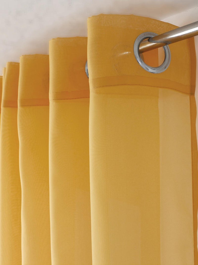 Tenda a occhielli in tinta unita Giallo senape - Kiabi