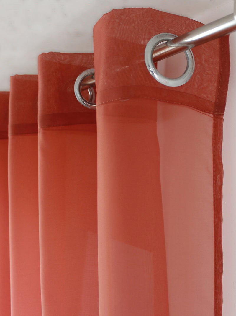 Tenda a occhielli in tinta unita Terracotta - Kiabi