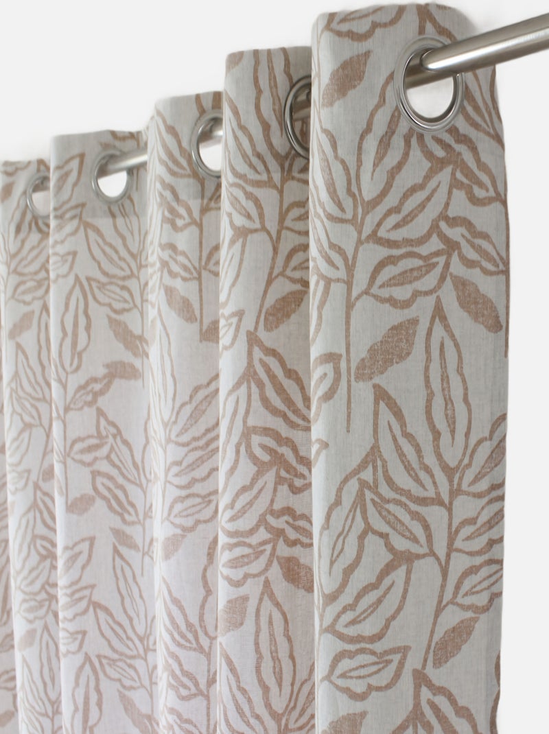 Tenda a occhiello in cotone riciclato Chambray Beige - Kiabi