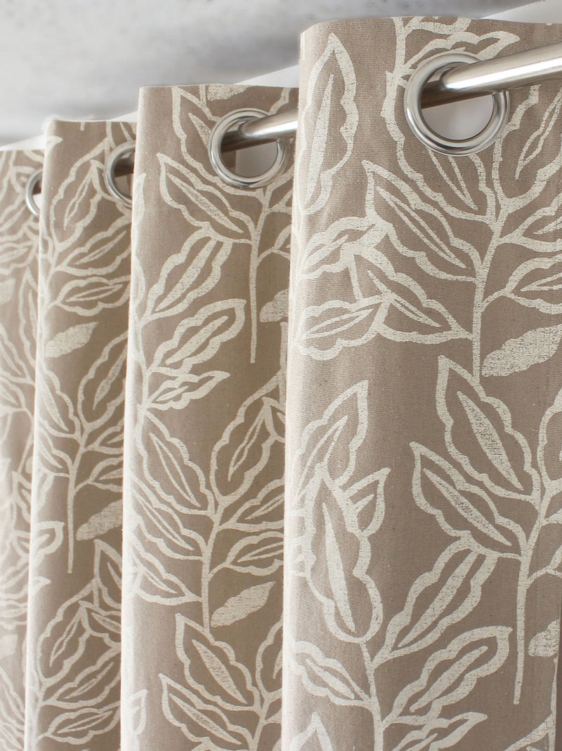 Tenda a occhiello in cotone riciclato Chambray Legno naturale - Kiabi
