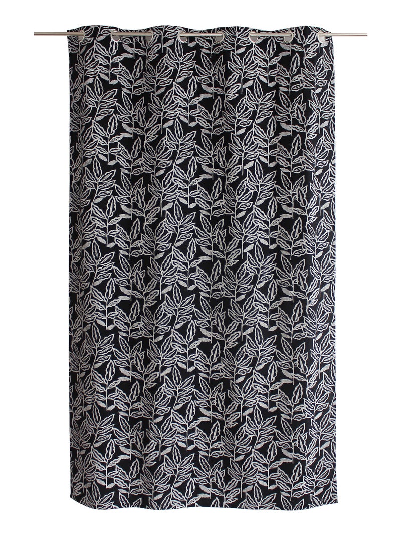 Tenda a occhiello in cotone riciclato Chambray Nero - Kiabi