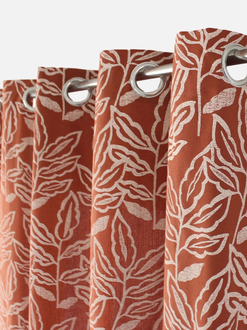 Tenda a occhiello in cotone riciclato Chambray Terracotta - Kiabi