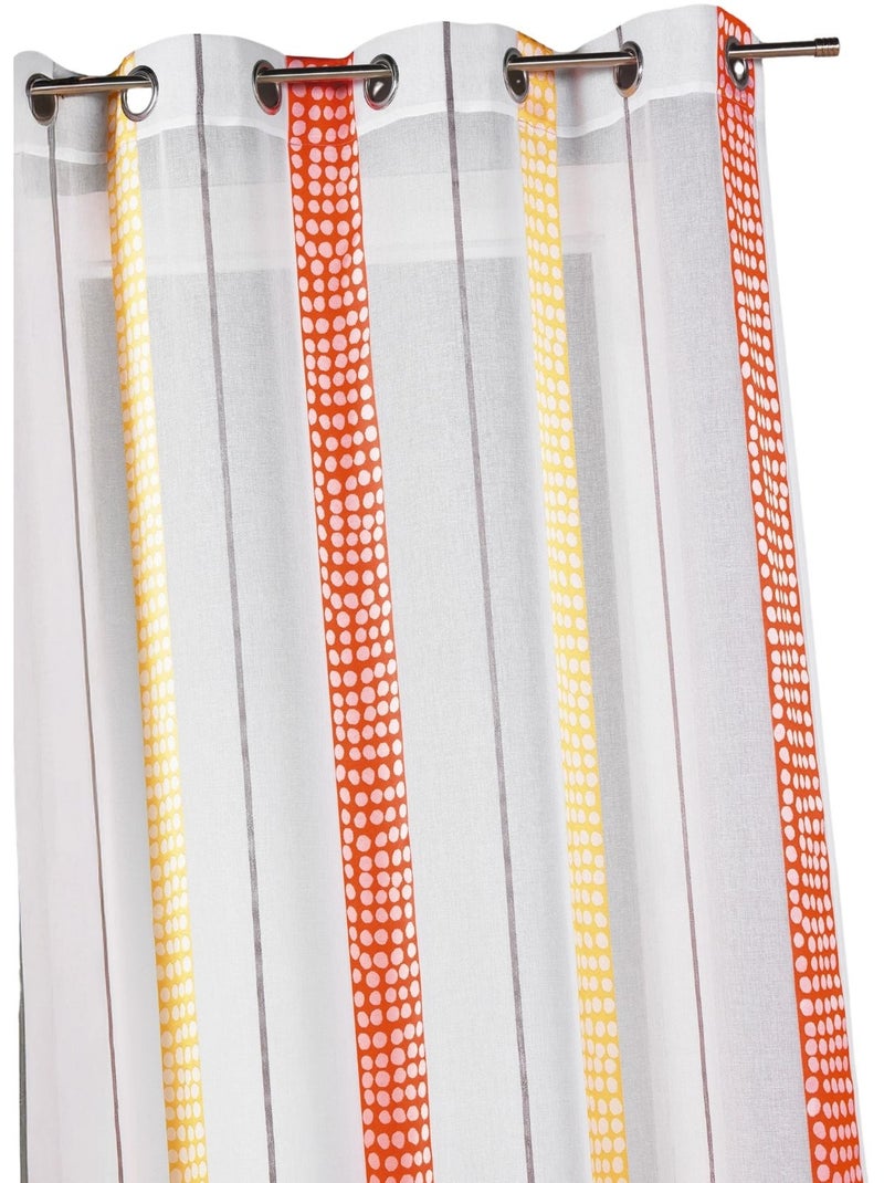 Tenda a raggiera con righe verticali e pois Arancione corallo - Kiabi