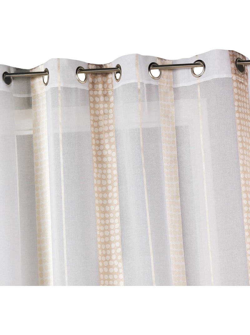 Tenda a raggiera con righe verticali e pois Beige - Kiabi