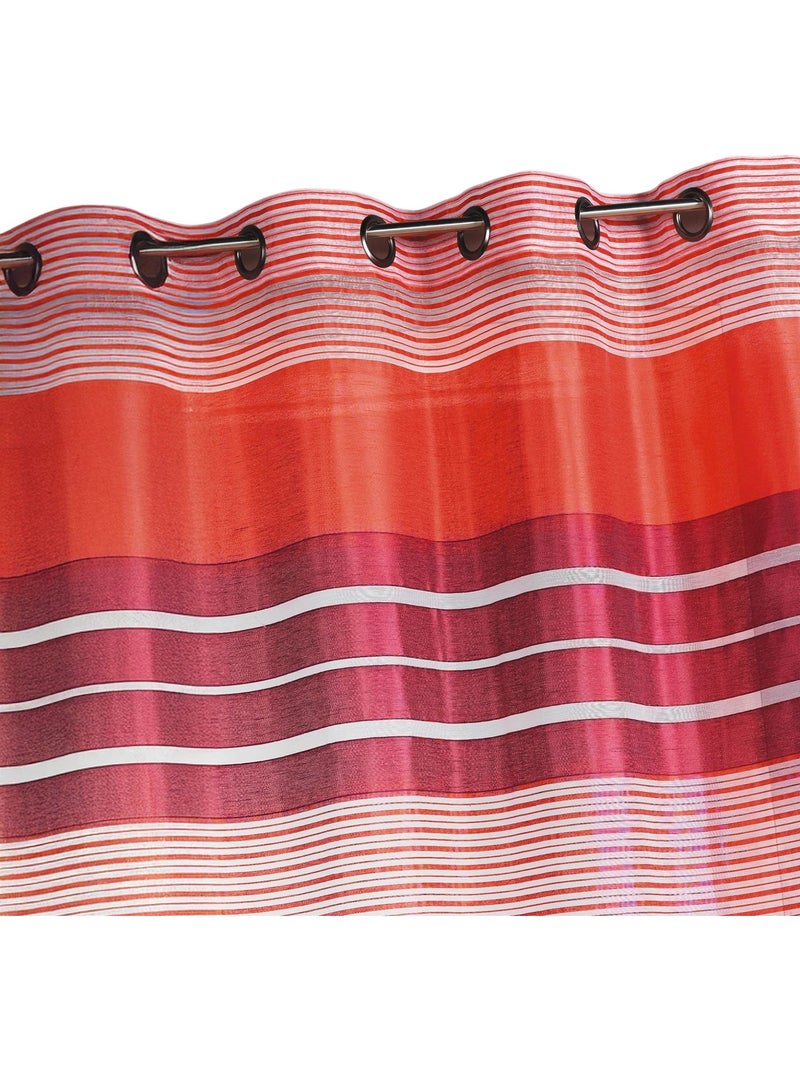 Tenda a raggiera con strisce orizzontali colorate Rosso mattone - Kiabi