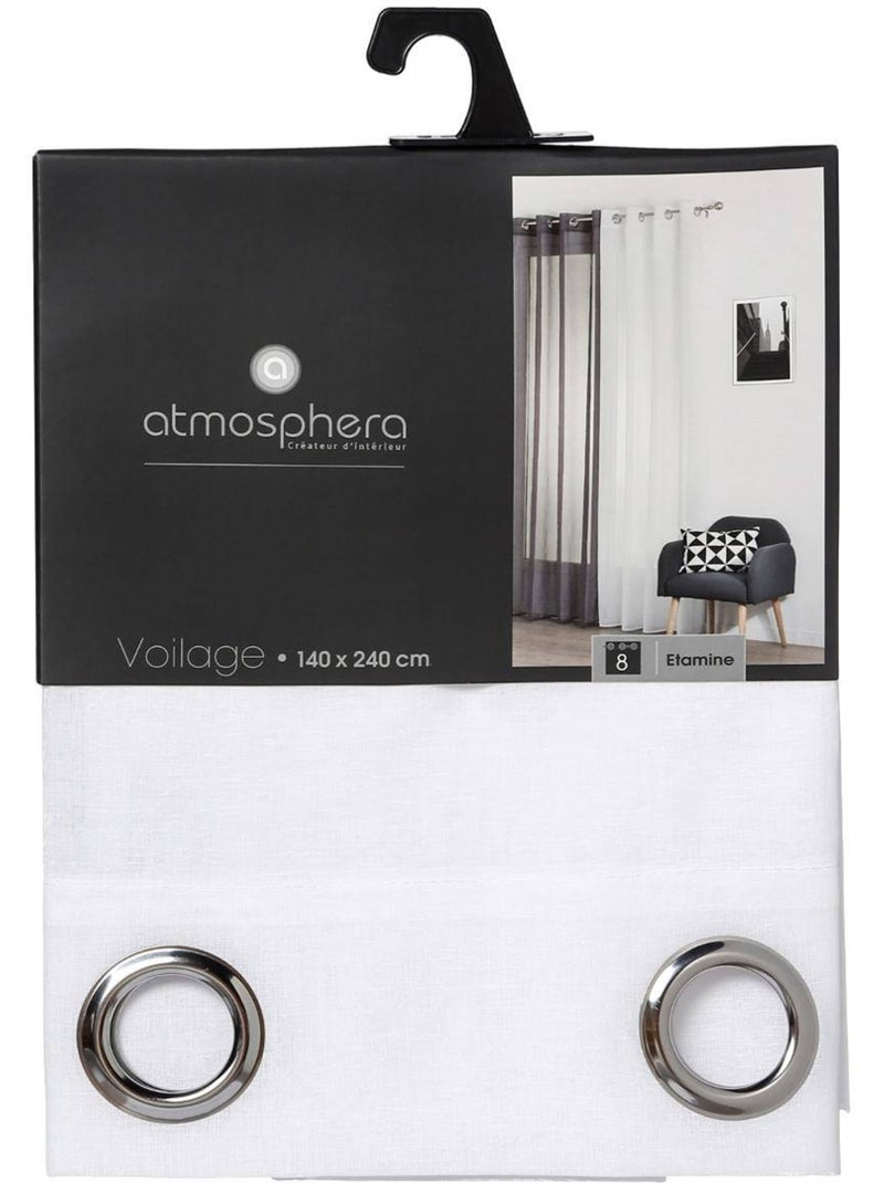 Tenda a rete etamine bianca 140x240cm Bianco - Kiabi