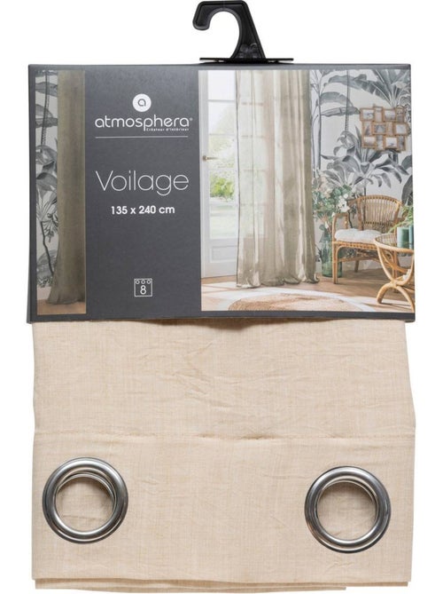 Tenda a rete paxta 135x240cm in lino beige - Kiabi
