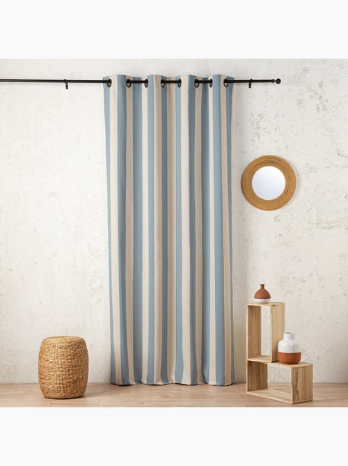 Tenda a righe verticali in tessuto satinato con occhielli - Kiabi