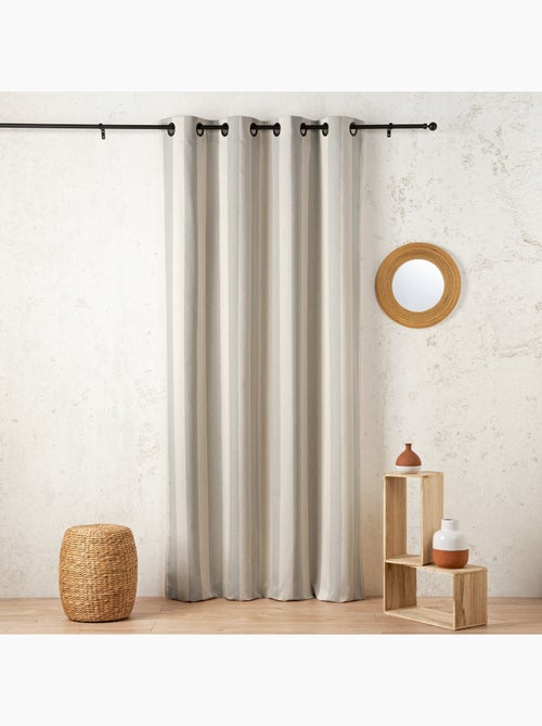 Tenda a righe verticali in tessuto satinato con occhielli - Kiabi