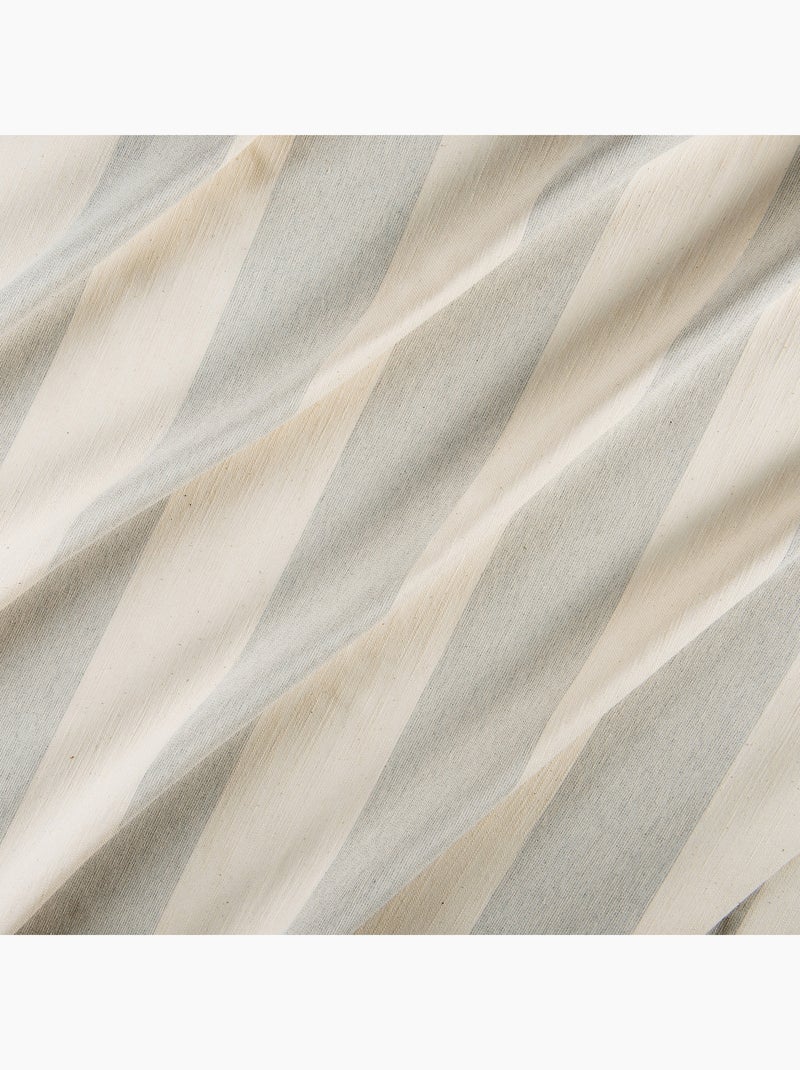 Tenda a righe verticali in tessuto satinato con occhielli Grigio chiaro - Kiabi