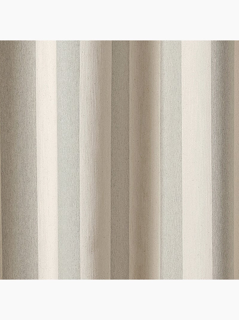 Tenda a righe verticali in tessuto satinato con occhielli Grigio chiaro - Kiabi