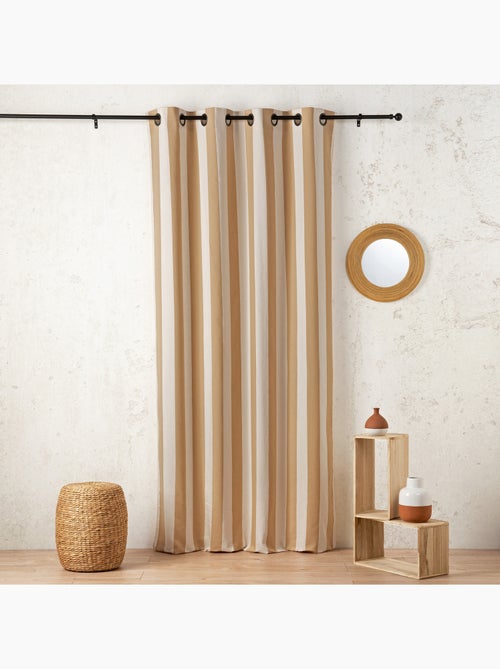 Tenda a righe verticali in tessuto satinato con occhielli - Kiabi