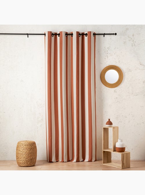Tenda a righe verticali in tessuto satinato con occhielli - Kiabi