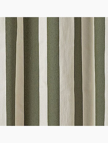 Tenda a righe verticali in tessuto satinato con occhielli
