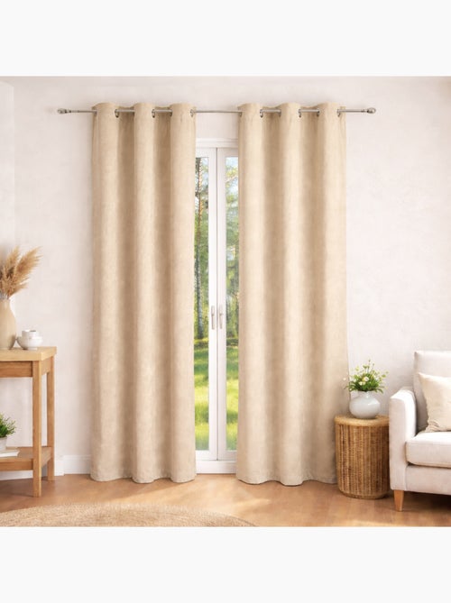 Tenda a tinta unita con effetto scamosciato - Kiabi