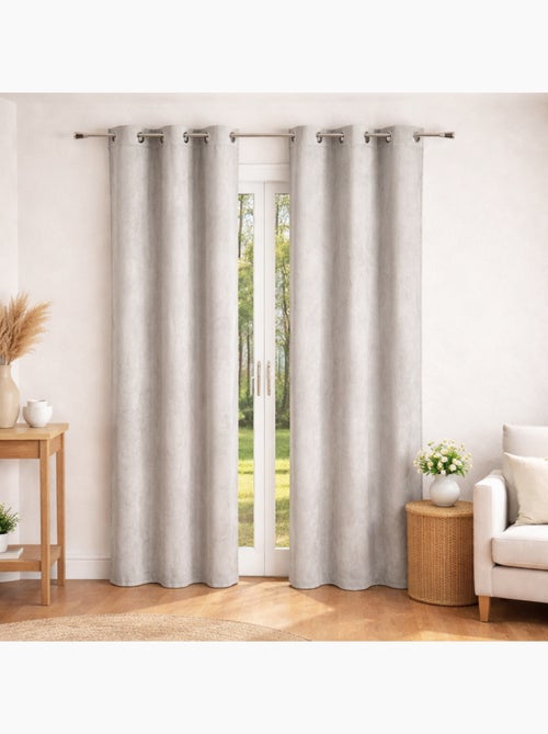 Tenda a tinta unita con effetto scamosciato - Kiabi