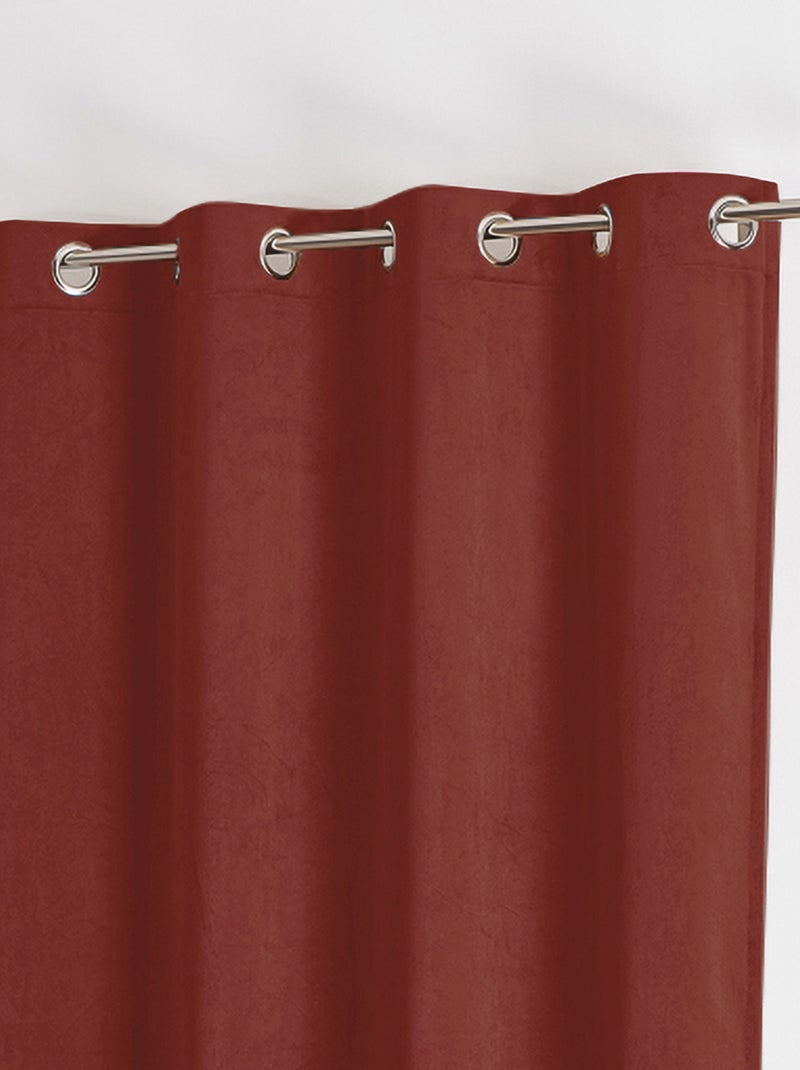 Tenda a tinta unita con effetto scamosciato Terracotta - Kiabi
