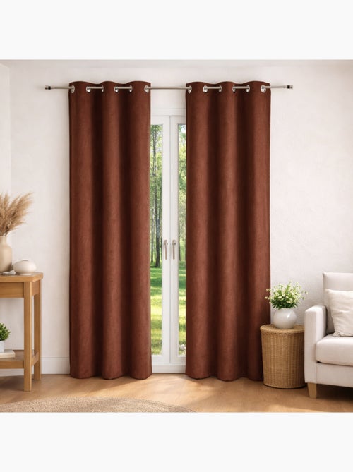 Tenda a tinta unita con effetto scamosciato - Kiabi