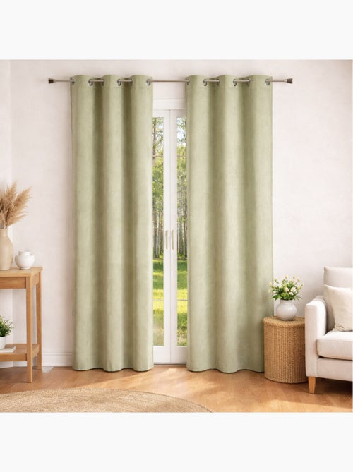 Tenda a tinta unita con effetto scamosciato - Kiabi