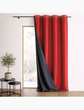 Tenda a tinta unita in shantung, 100% oscurante, a 3 strati