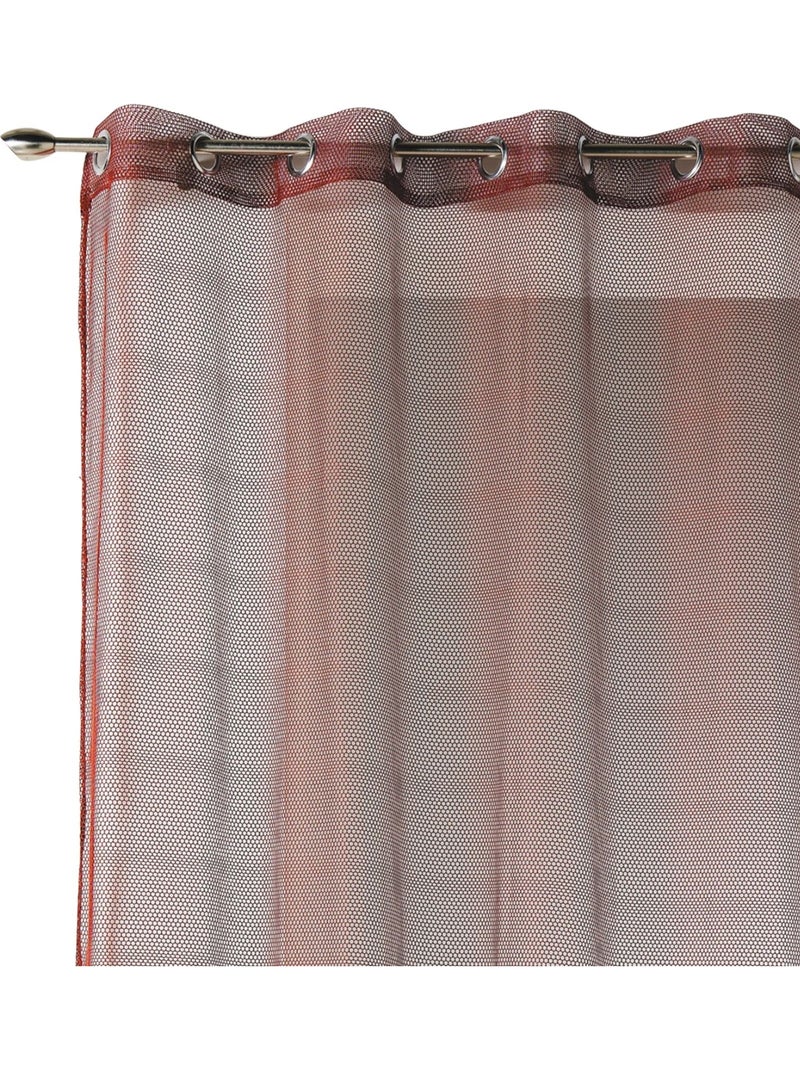 Tenda a velo a tinta unita in maglia a rete Rosso Marsala - Kiabi